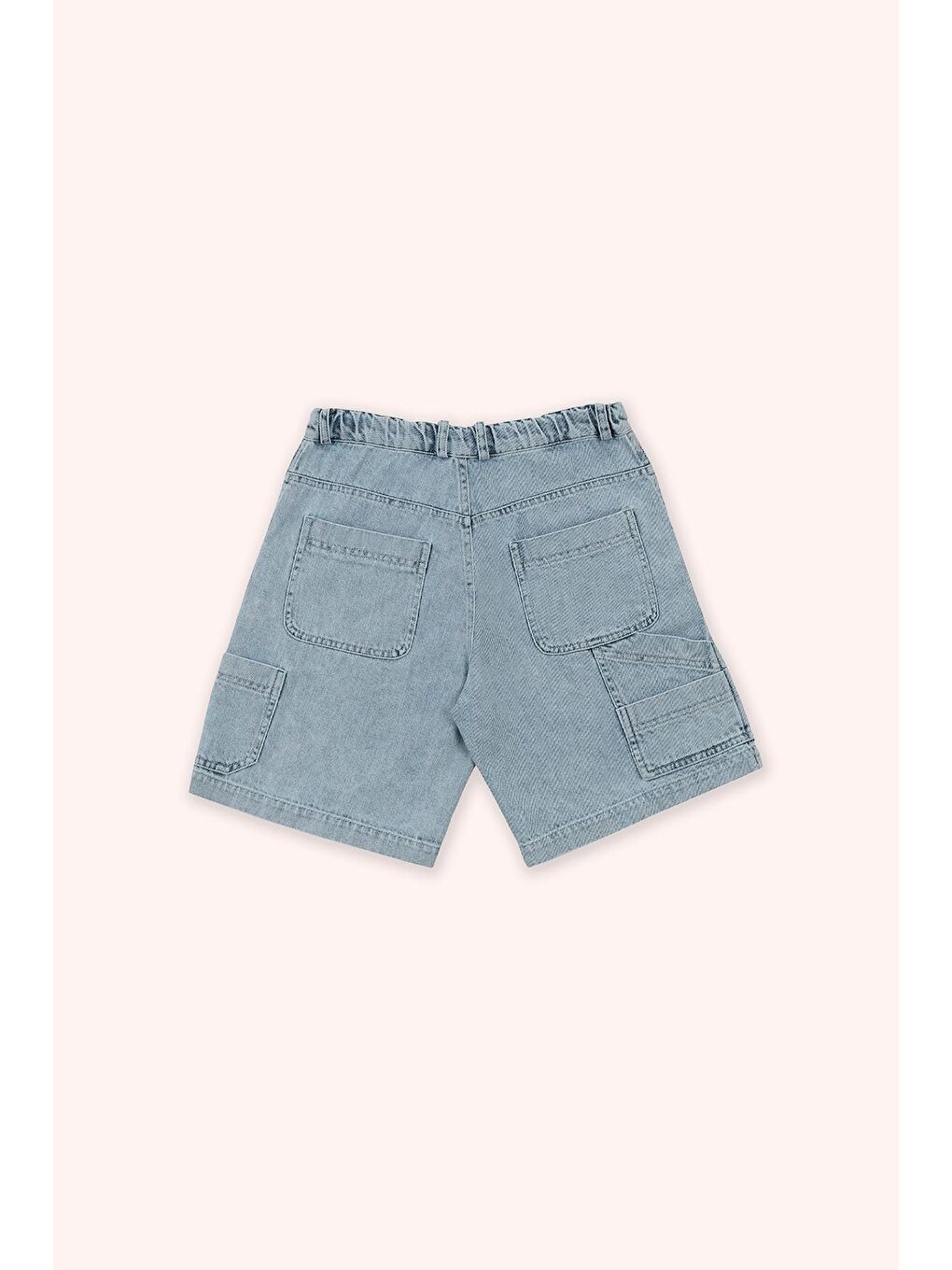 Erkek Çocuk Rahat Kesim Denim Şort Mavi-1