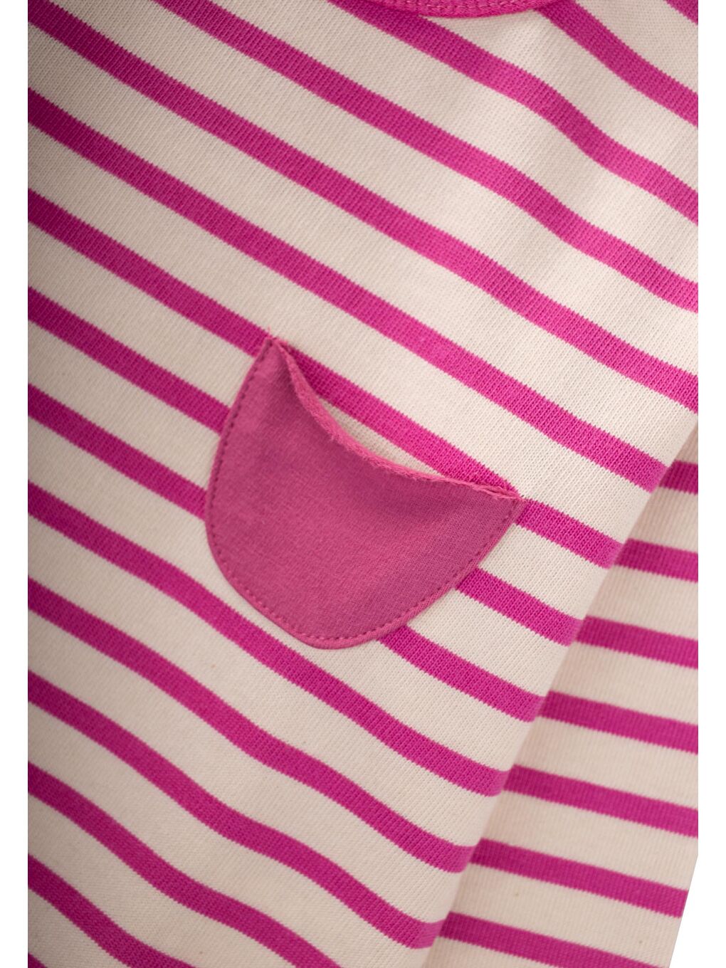 Çizgili Sweatshirt Takım 1-7 Yaş Fuşya-2