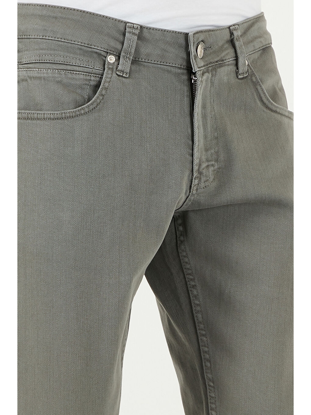 Haki Pamuklu Regular Fit Normal Bel Boru Paça Jeans 2210S64PARMA-5