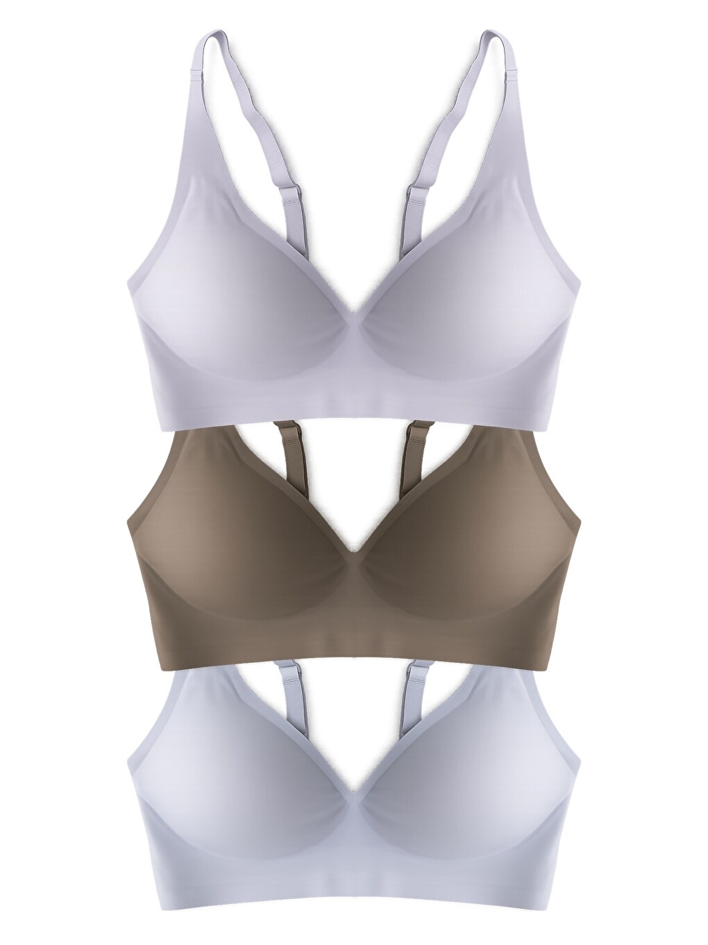 Karışık Seamless Bra - Avelis | Lazer Kesim Dikişsiz Balensiz İz Bırakmayan Kadın Sütyen 3'lü Paket