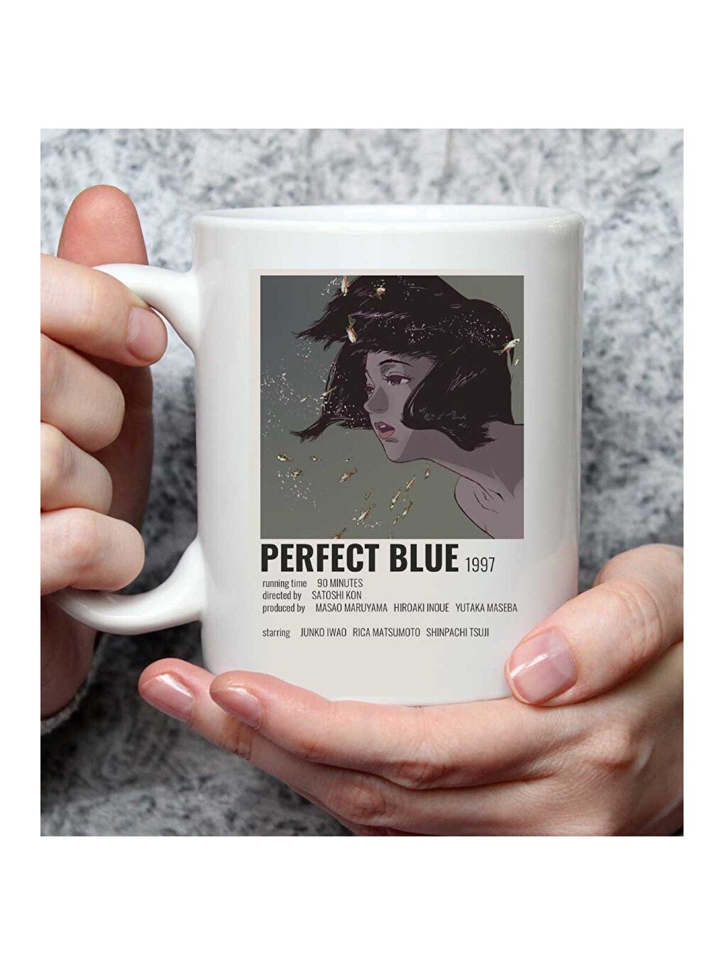 BAM HEDİYELİK EŞYA Karışık Perfect Blue Tasarımlı Kupa Bardak