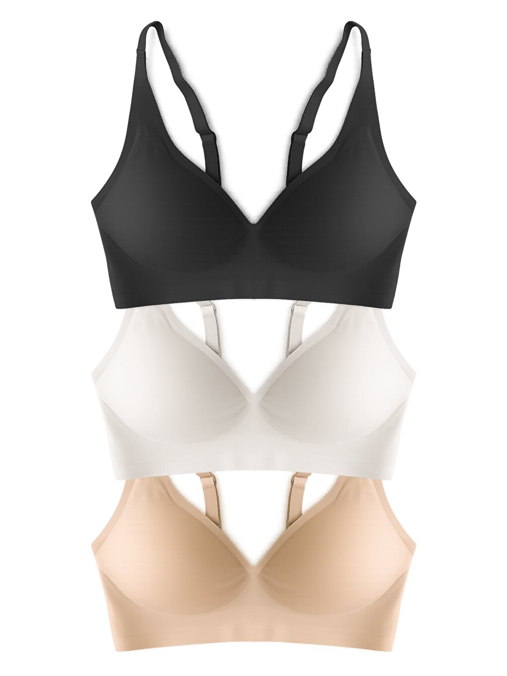 Karışık Seamless Bra - Avelis | Lazer Kesim Dikişsiz Balensiz İz Bırakmayan Kadın Sütyen 3'lü Paket-2
