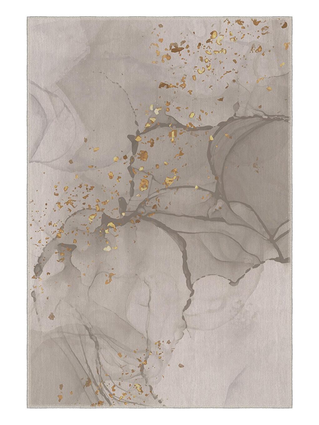 Gri Premium Kalite, Pamuk ve Kaydırmaz Taban, Yıkanabilir, Modern Halı  80 x 150 cm-3