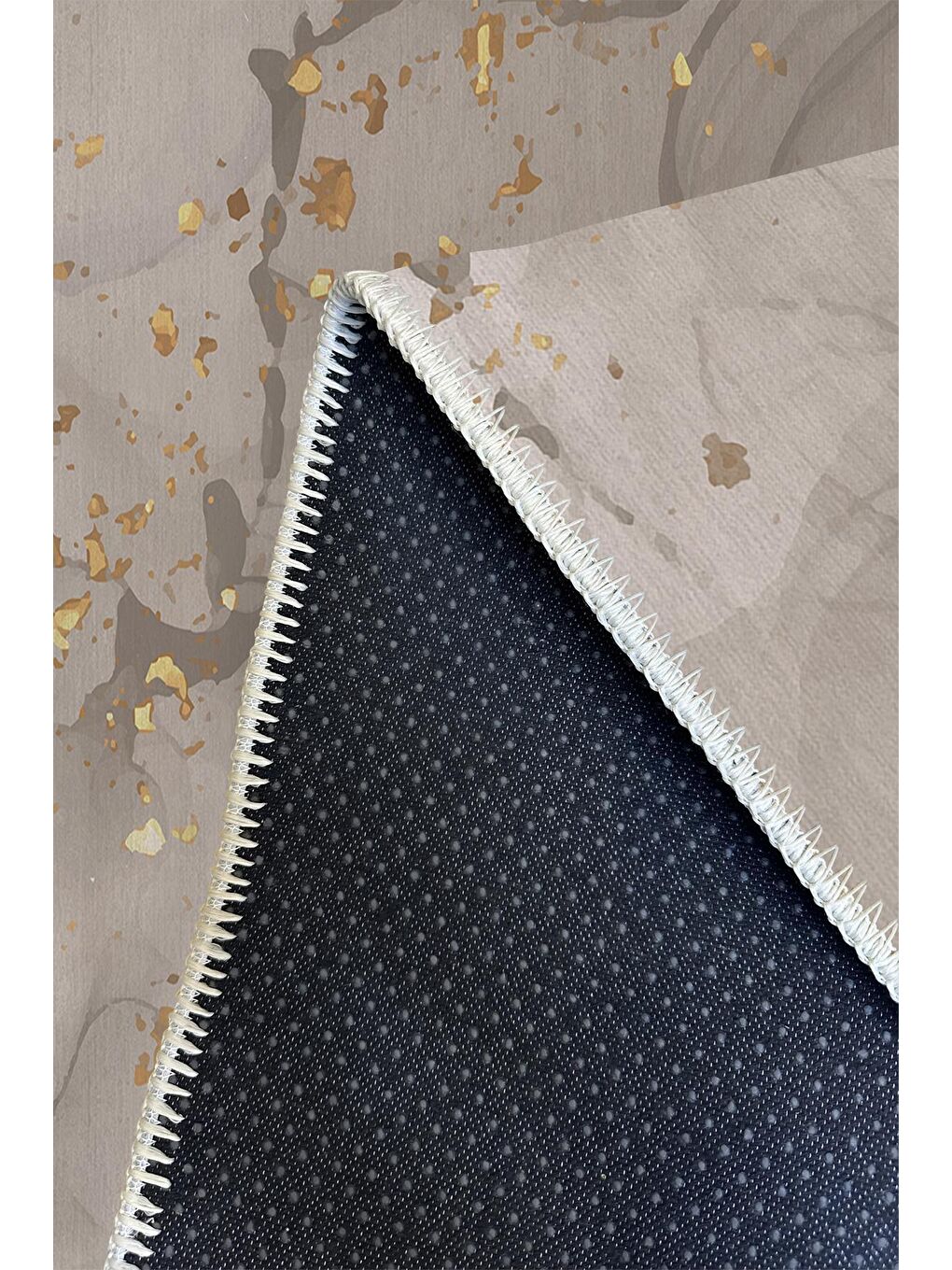 Gri Premium Kalite, Pamuk ve Kaydırmaz Taban, Yıkanabilir, Modern Halı  80 x 150 cm-4