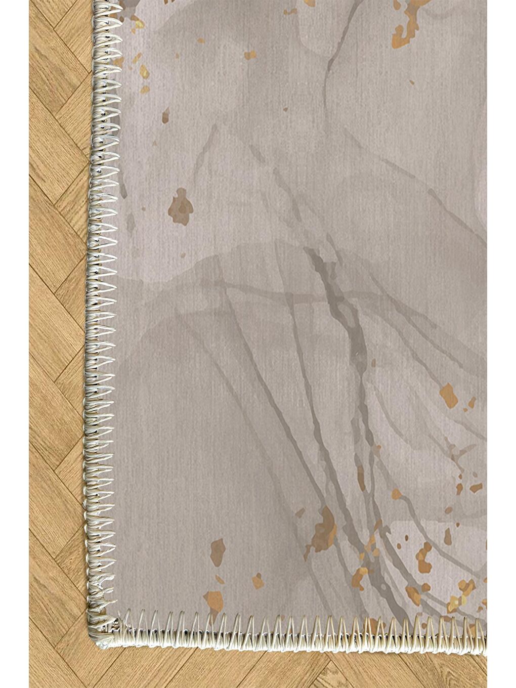 Gri Premium Kalite, Pamuk ve Kaydırmaz Taban, Yıkanabilir, Modern Halı  80 x 150 cm-5