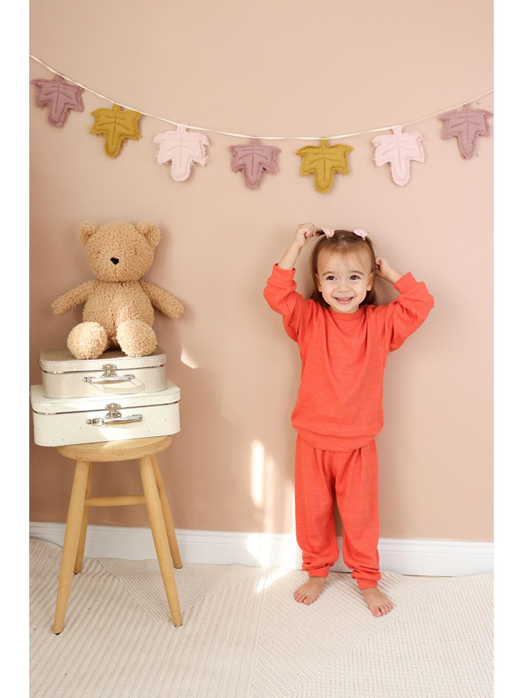 Kahverengi Kaşkorse Mevsimlik Pijama Takım-4