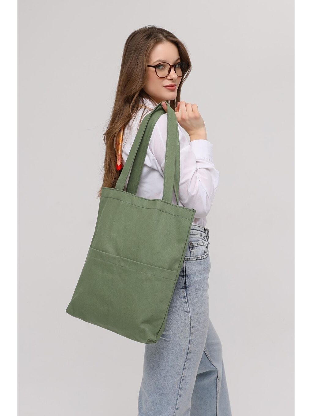 Bagg Açık Yeşil 3 Cepli Mint Yeşili Gabardin Çanta - 5