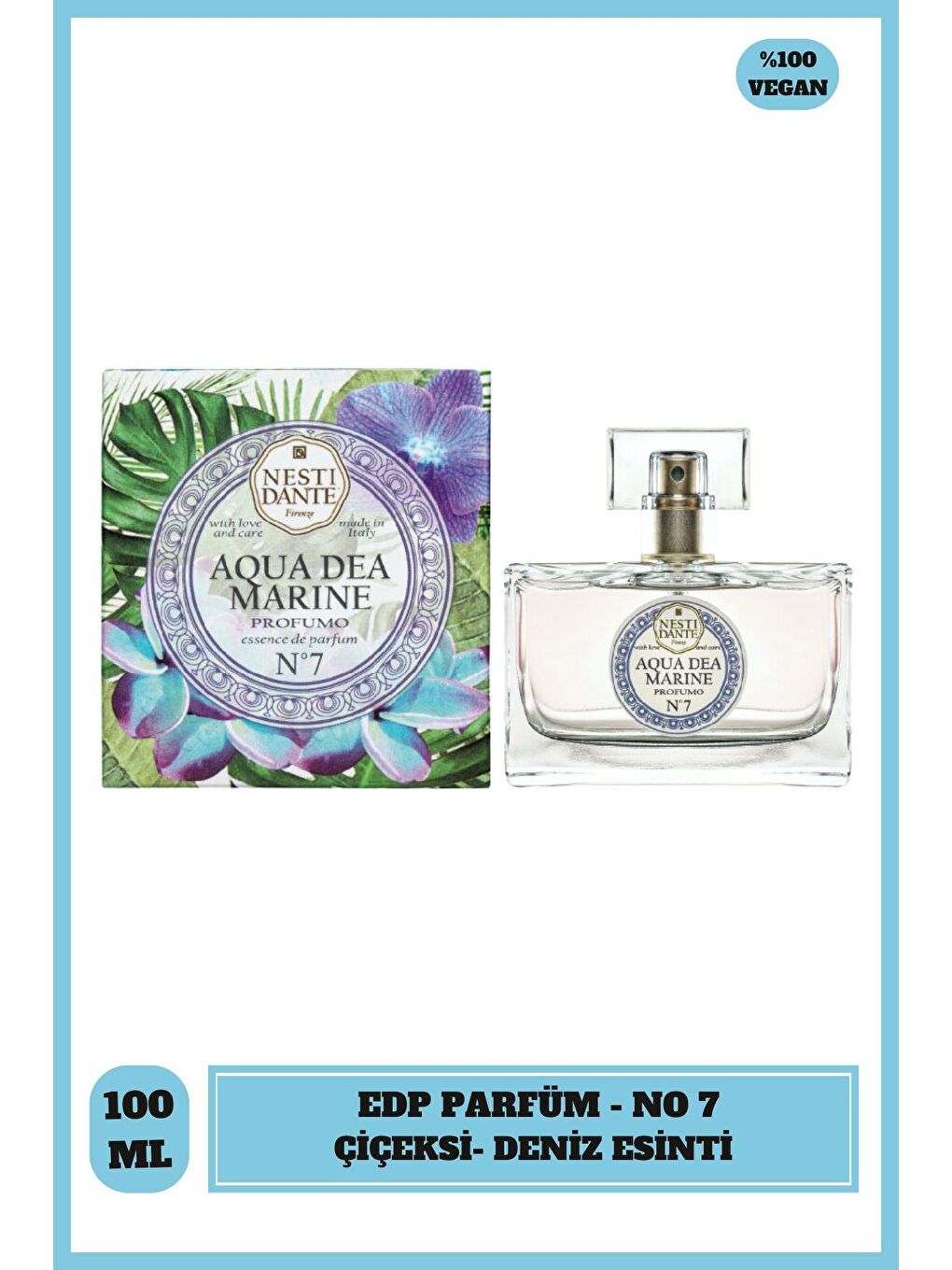 Nesti Dante Renksiz With Love And Care N.7 Aqua Dea Marine Edp 100ml