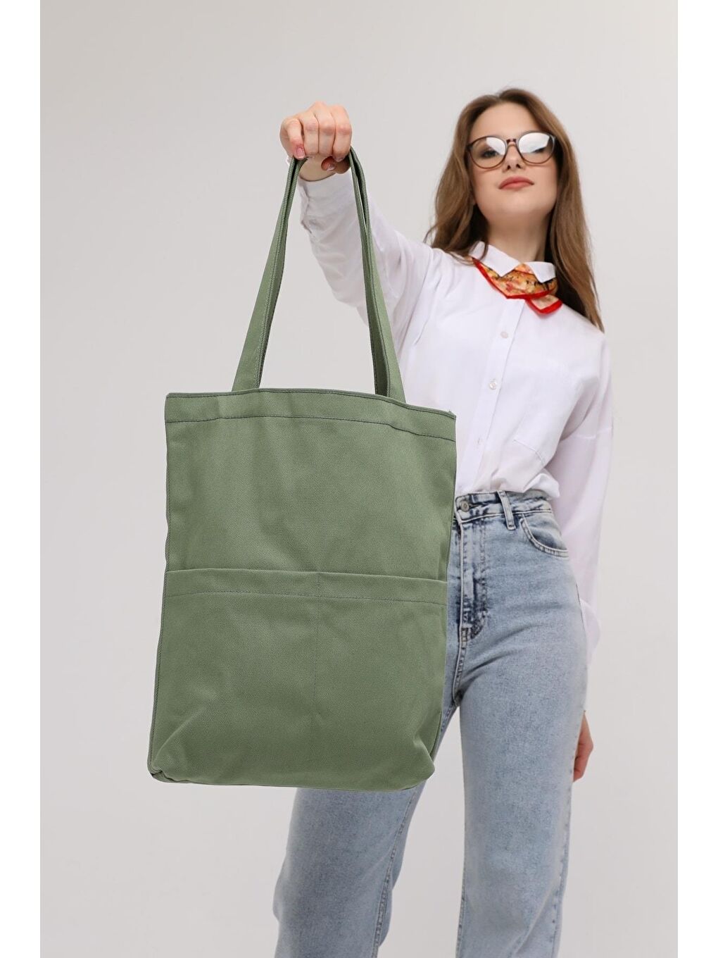 Bagg Açık Yeşil 3 Cepli Mint Yeşili Gabardin Çanta - 6