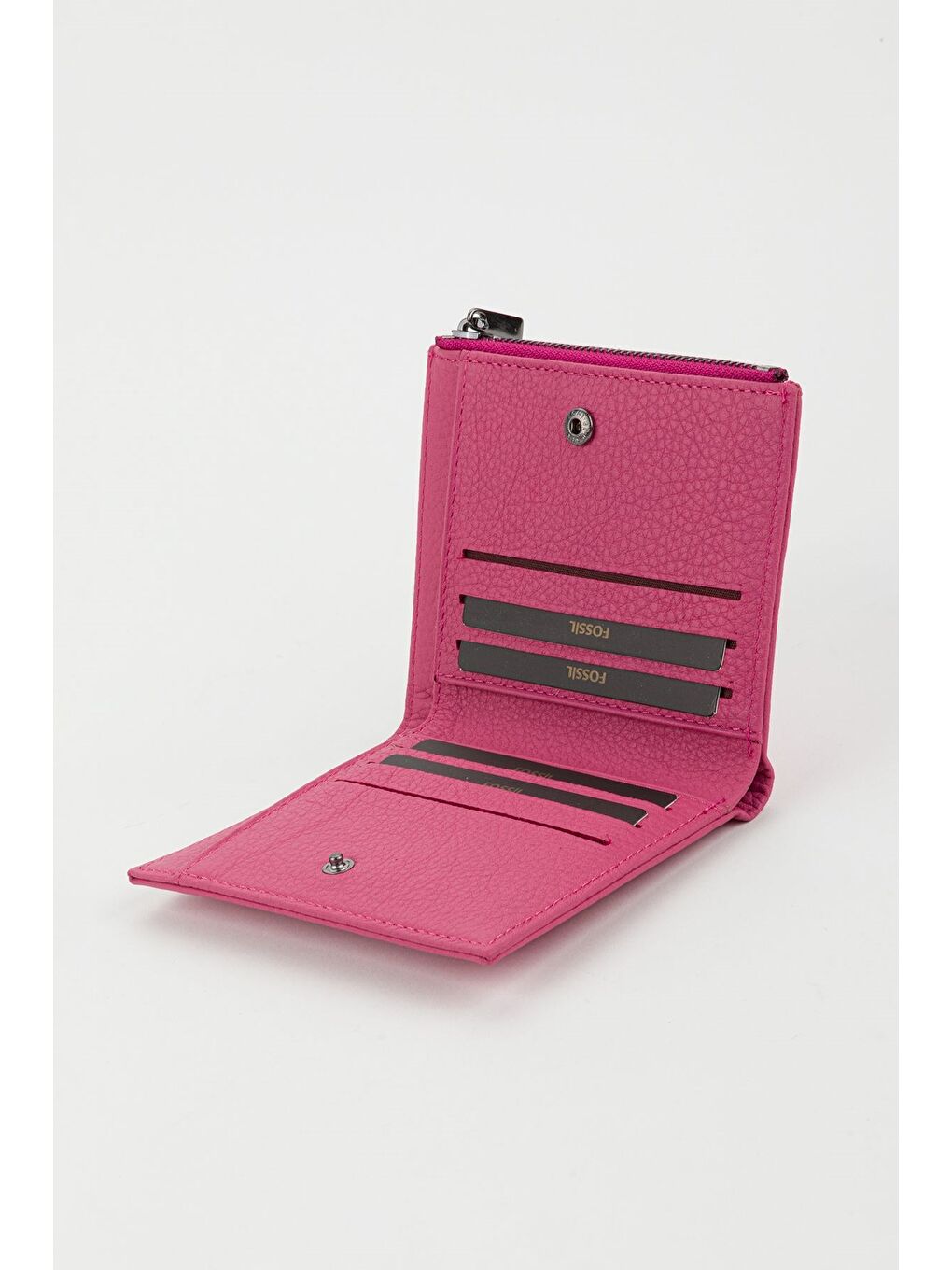 Fuşya Kutulu Hakiki Deri Kırmızı Kadın El Portföyü Kartlık Cüzdan-3