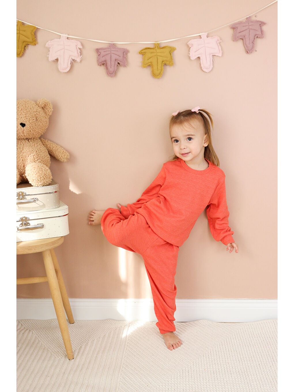 Kahverengi Kaşkorse Mevsimlik Pijama Takım-9