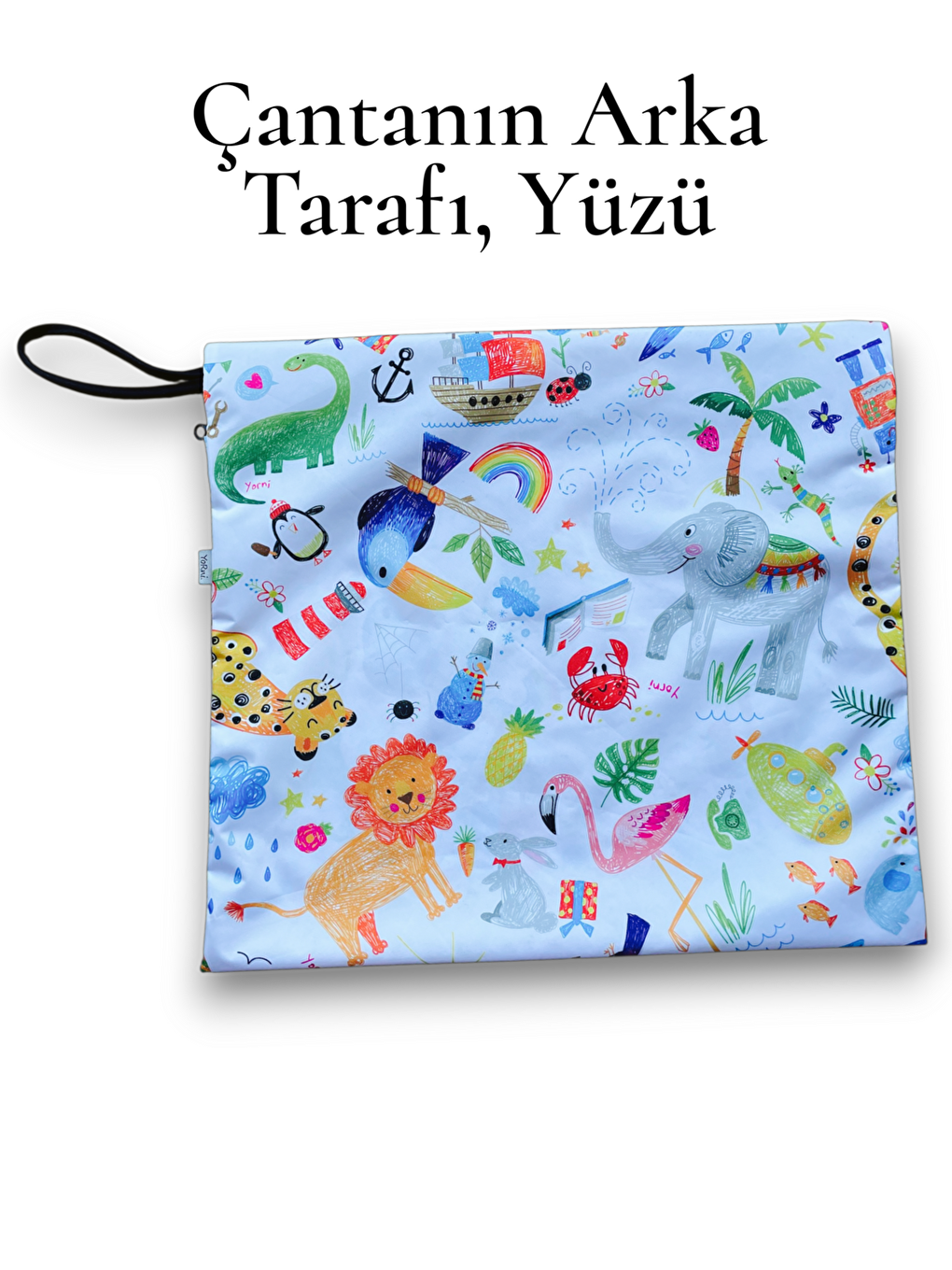 Karışık 41x46cm, Jungle Su Geçirmez, Fermuarlı Islak Mayo, Kirli Bez Taşıma Çantası, Çok Amaçlı Askılı Torba-1