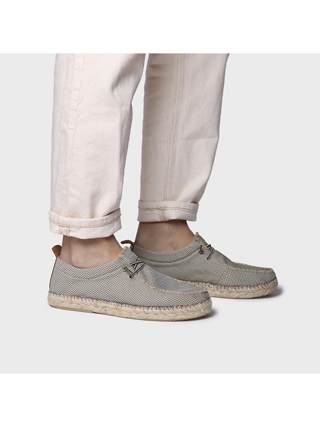 Haki Erkek Espadril / Keten Oscar Khaki-3