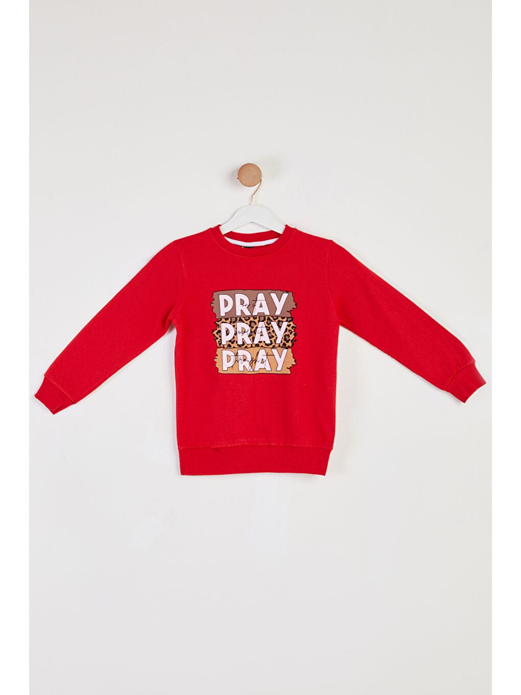 Kırmızı Kız Çocuk Kirmizi Baskılı Sweatshirt - 26442