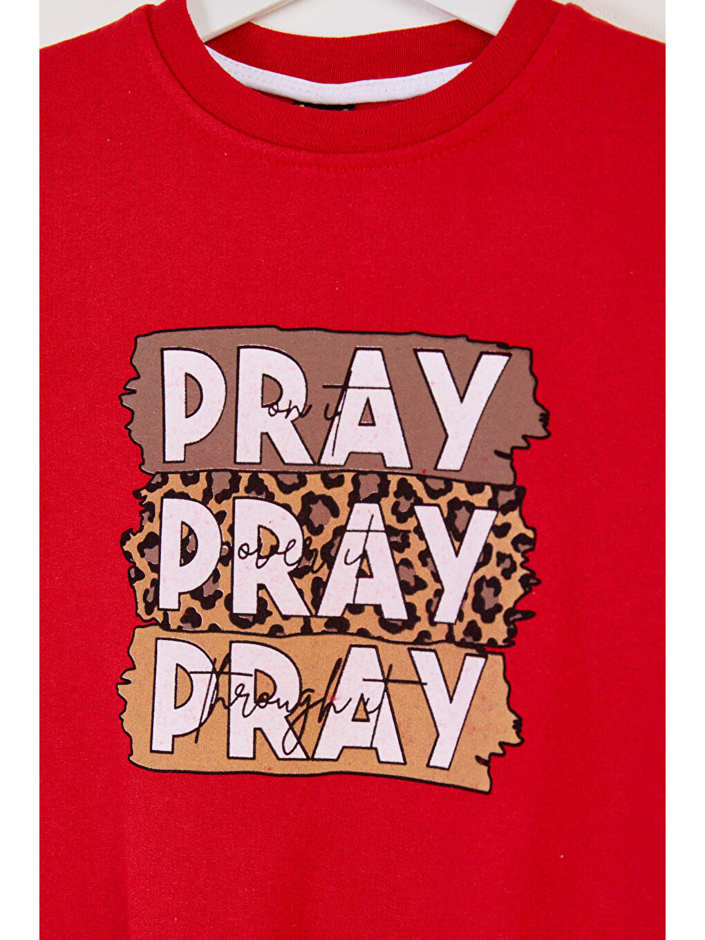 Kırmızı Kız Çocuk Kirmizi Baskılı Sweatshirt - 26442-1