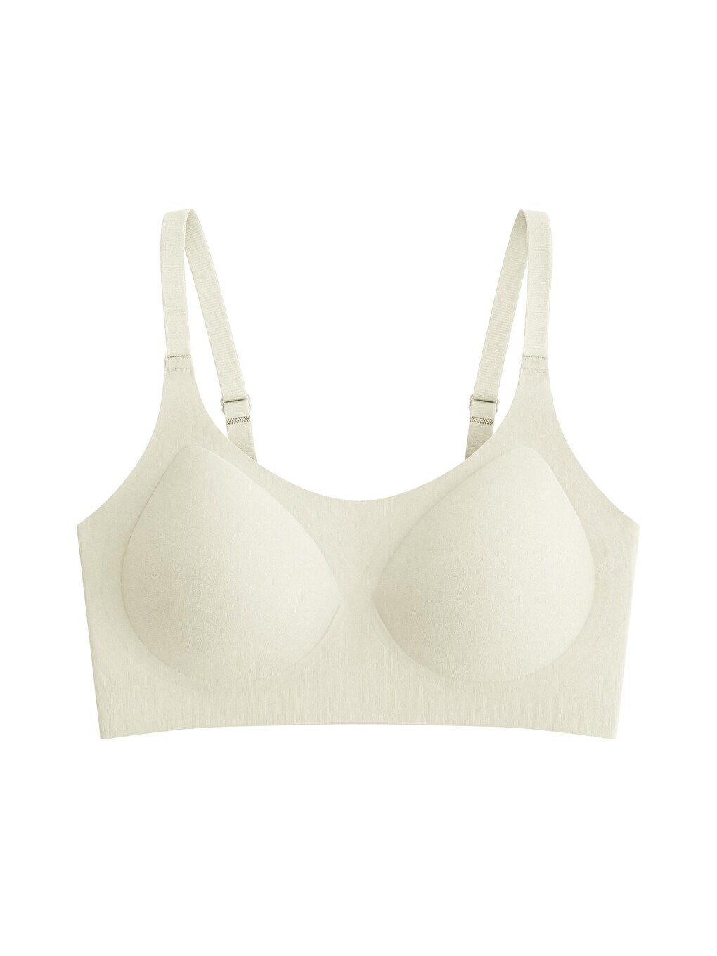 Ekru Seamless Bra - Solena | Krem Lazer Kesim Dikişsiz Balensiz Toparlayıcı Kadın Sütyen