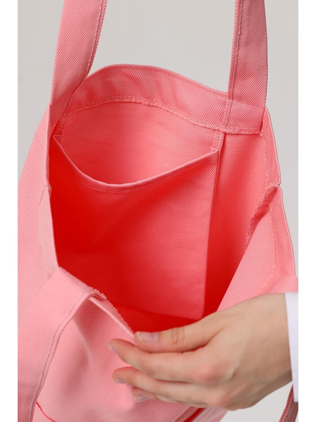 Bagg Pembe 3 Cepli Pembe Gabardin Çanta - 7