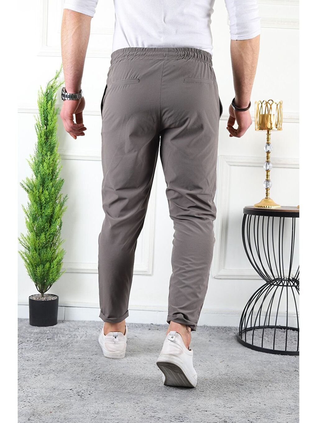 Bej Erkek Double Paça Spor Elastan Jogger-2