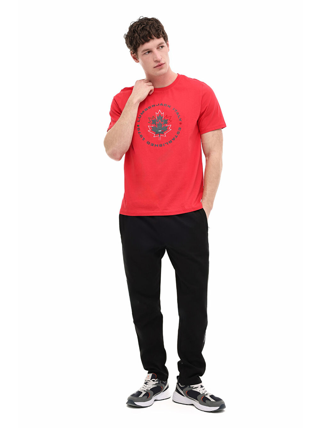 ML RENATO 11ITL 1030 6FX Kırmızı Erkek Kısa Kol T-Shirt-2