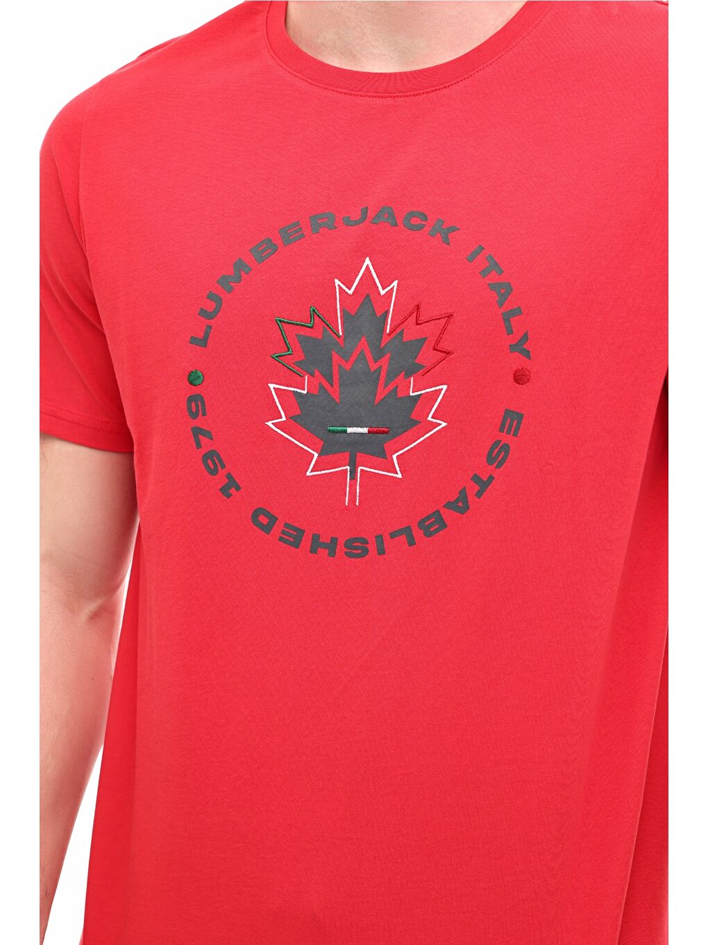 ML RENATO 11ITL 1030 6FX Kırmızı Erkek Kısa Kol T-Shirt-3