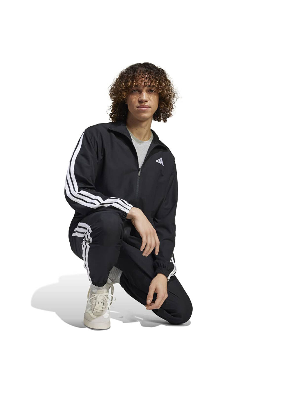 3 Stripes Wv Tt Ts Erkek Siyah Eşofman Takımı-1