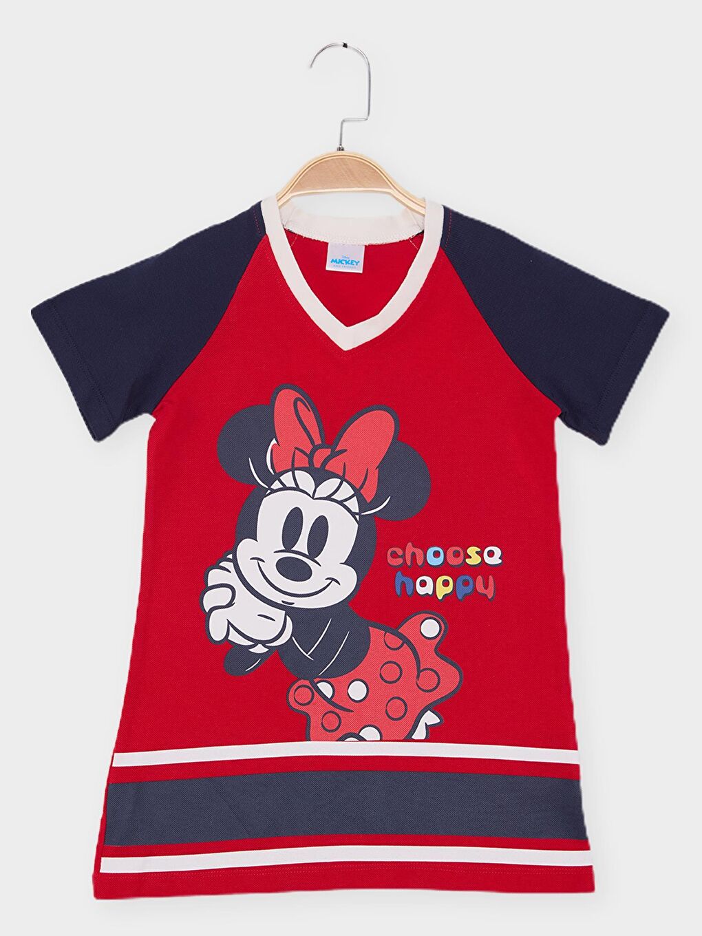 Supermino Kırmızı Minnie Mouse Lisanslı Kız Çocuk Elbise 21824