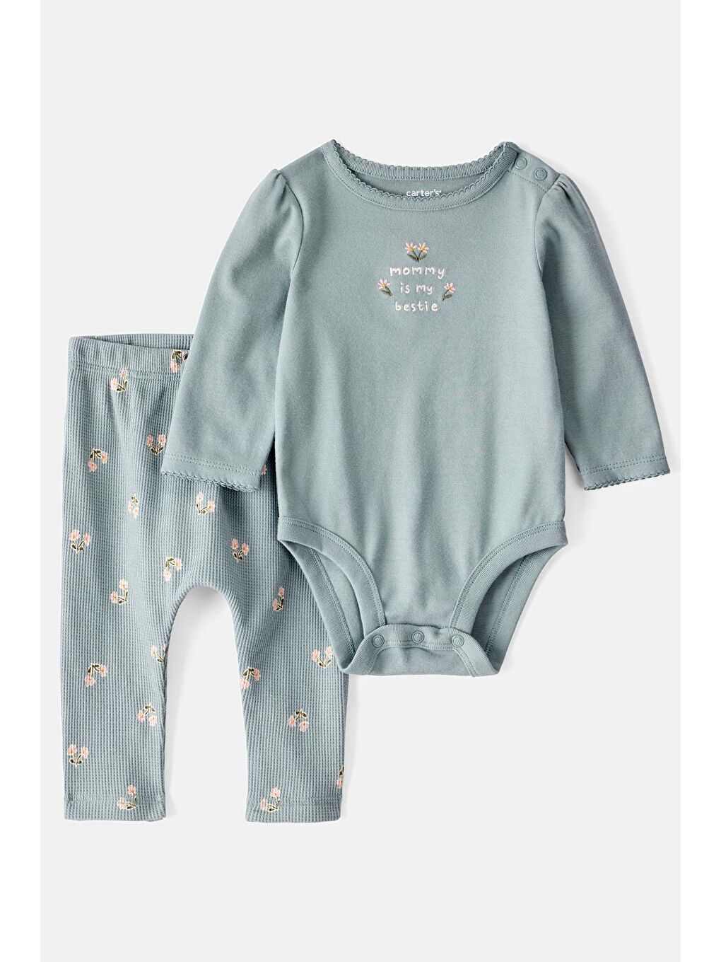 Kız Bebek Yeşil Body Pantolon