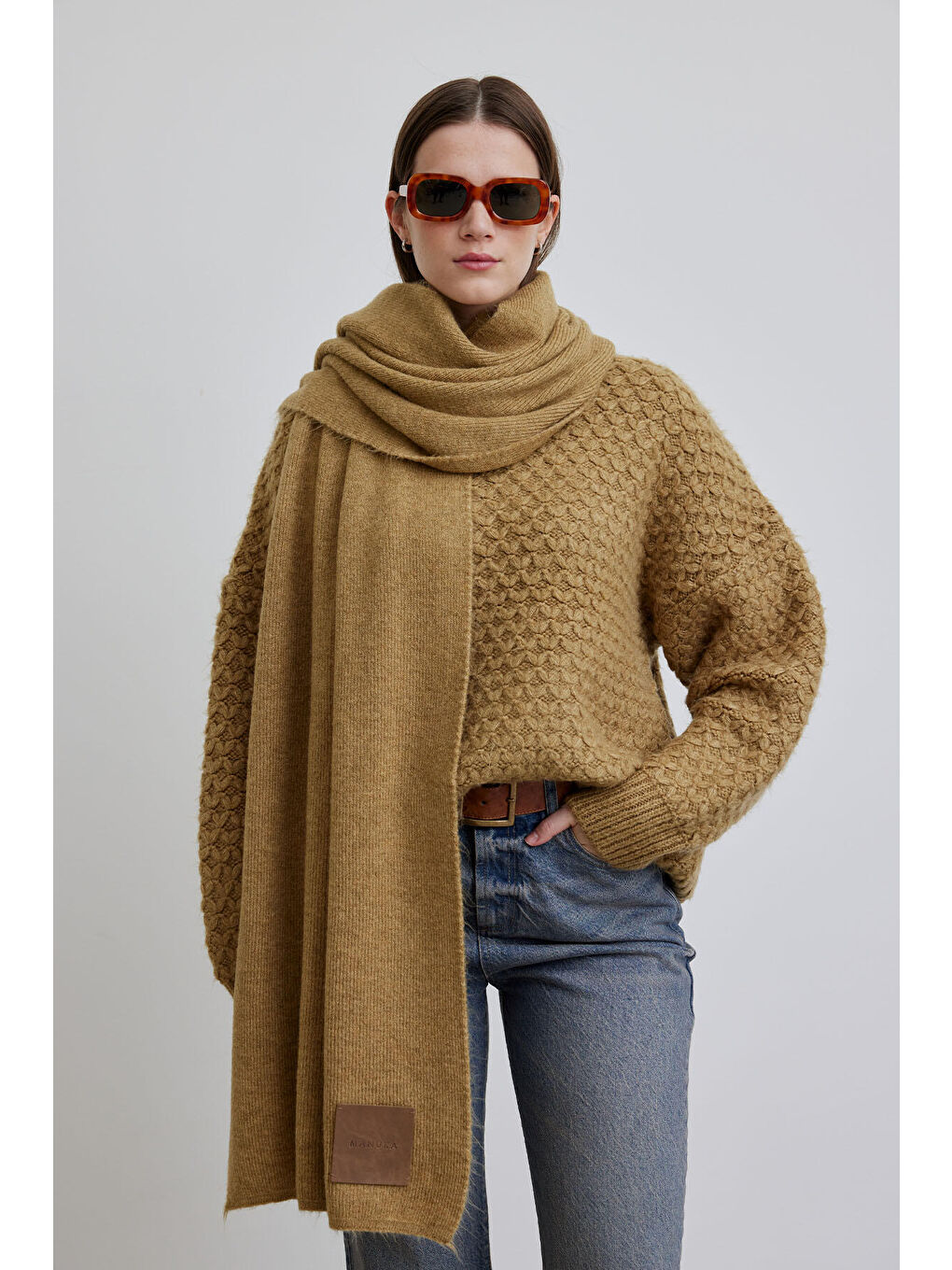 Cozy Yumuşak Dokulu Atkı Sarı