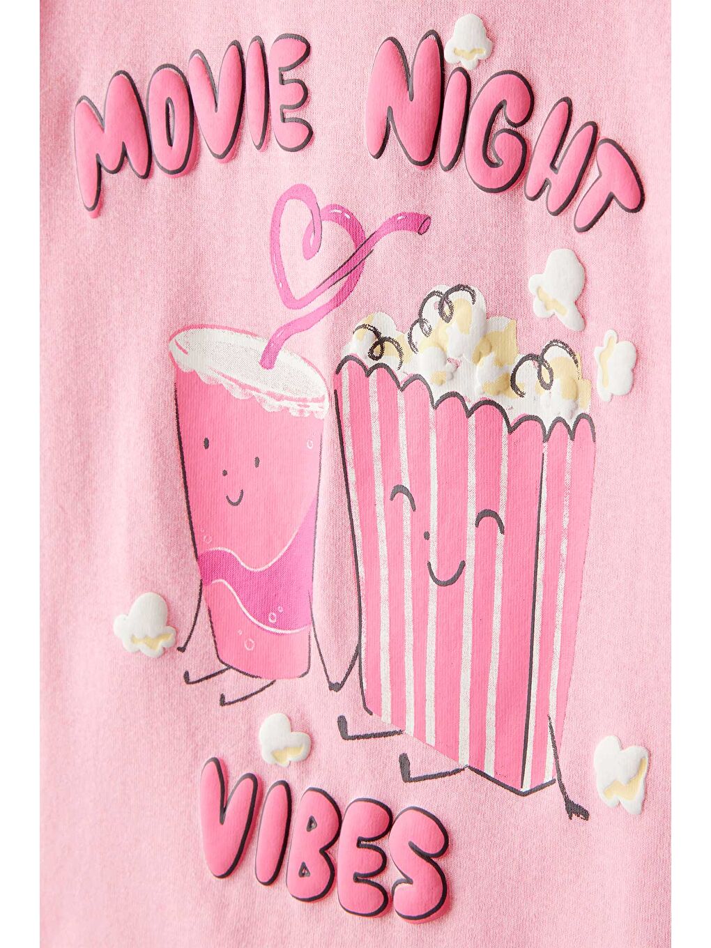 Kız Çocuk Pembe Pijama Set-1