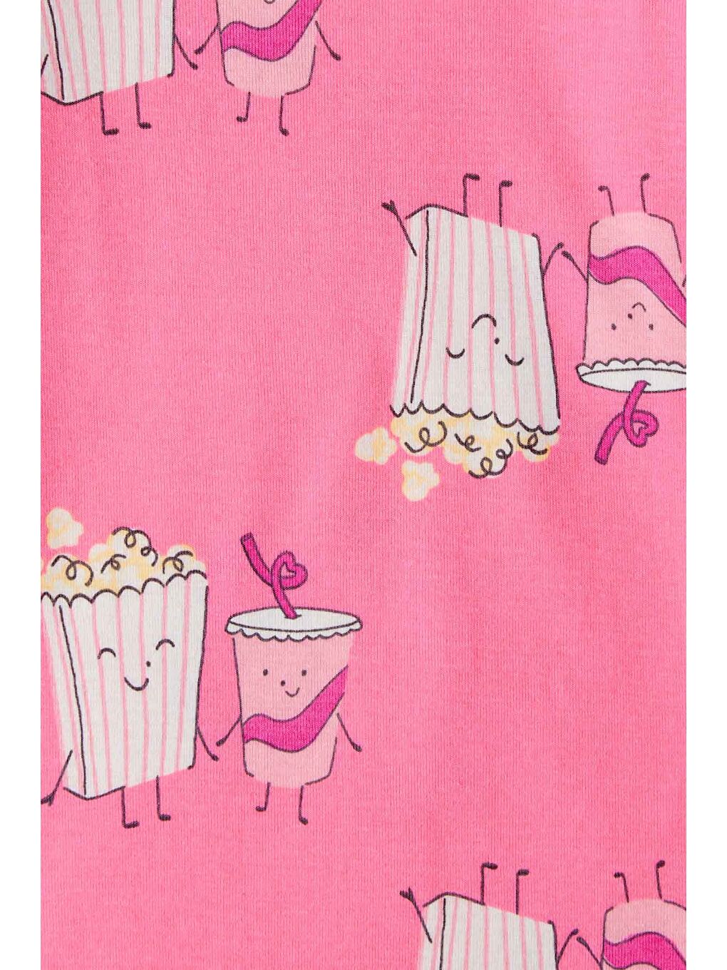 Kız Çocuk Pembe Pijama Set-3