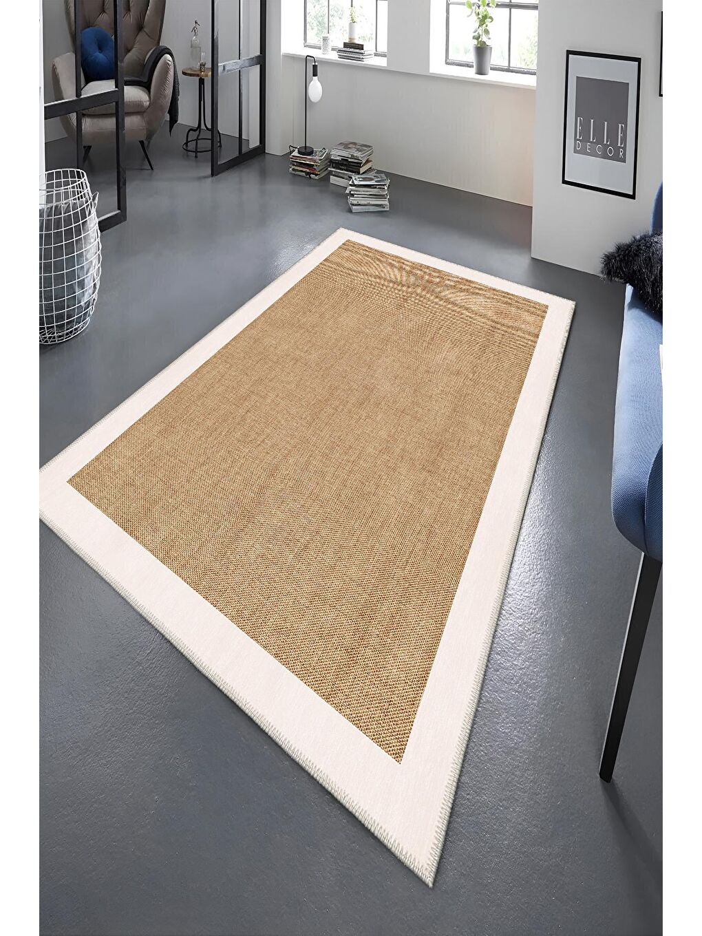 Kahverengi Premium Kalite, Pamuk ve Kaydırmaz Taban, Yıkanabilir, Modern Halı  180 x 280 cm