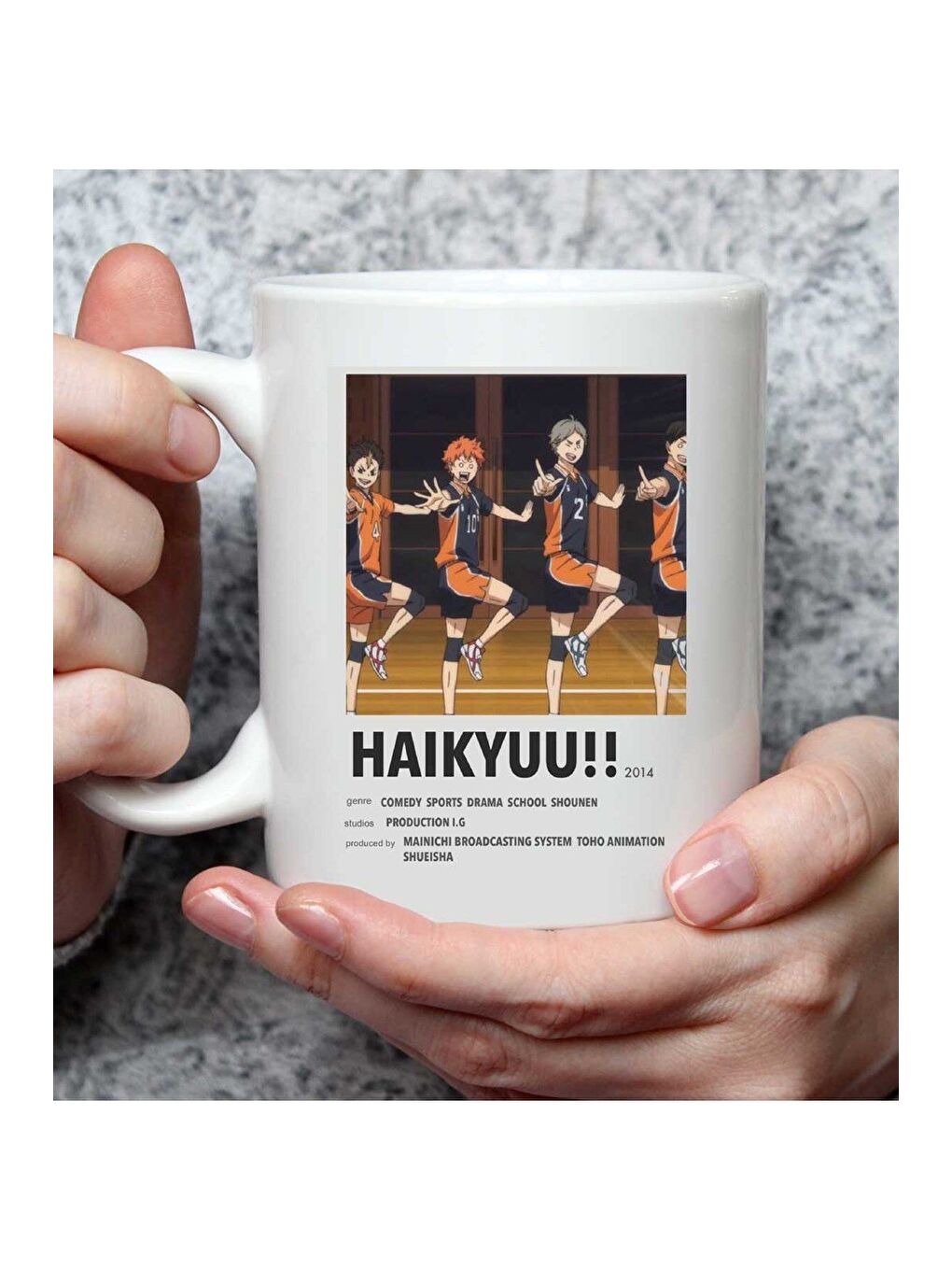 BAM HEDİYELİK EŞYA Karışık Haikyuu Anime Tasarımlı Kupa Bardak