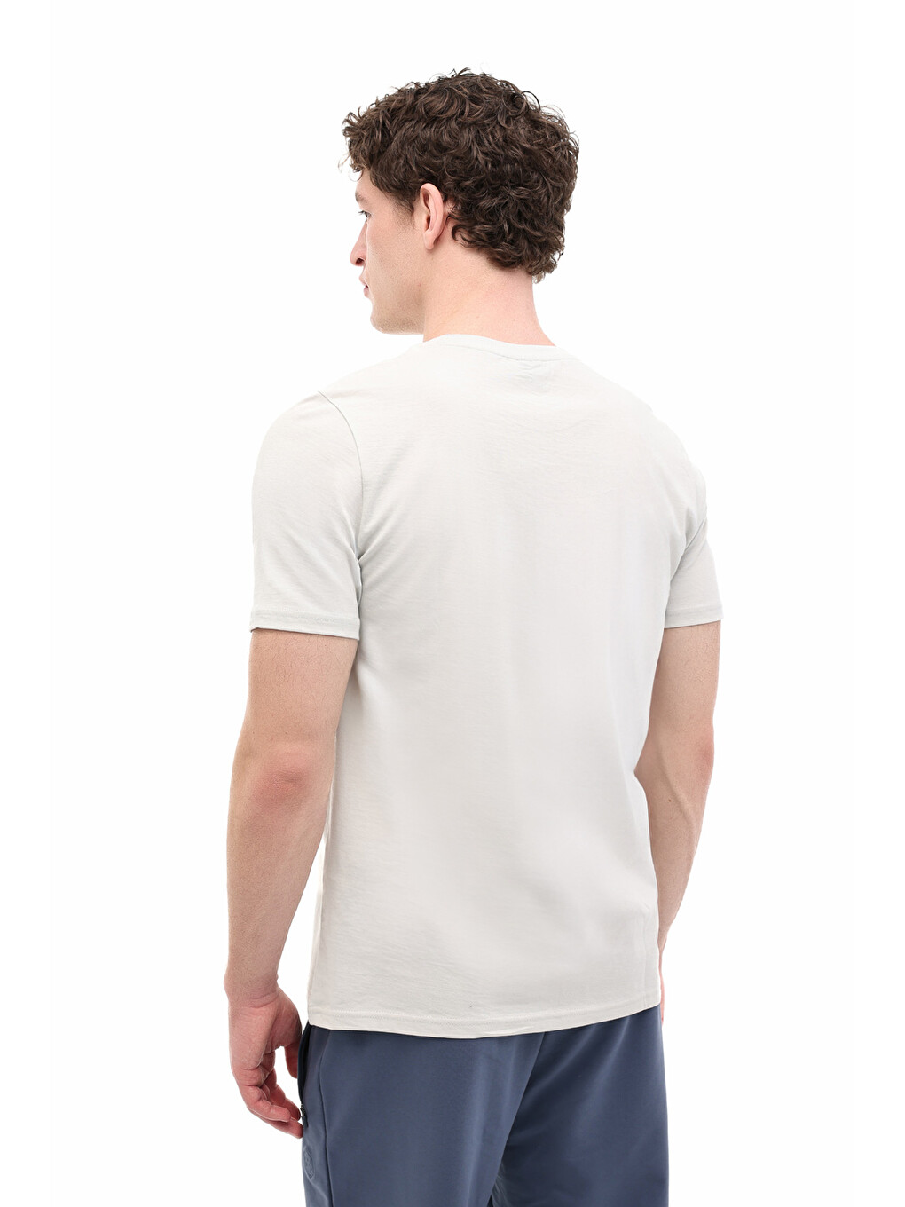 Gri Erkek Kısa Kol T-Shirt-1