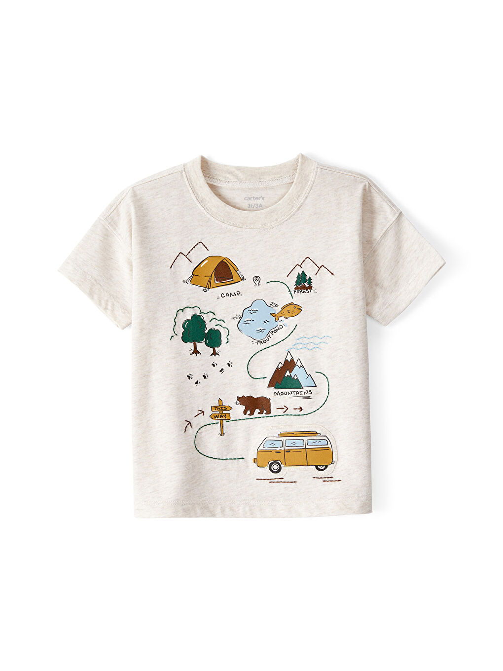 Bej Erkek Çocuk Krem Tshirt