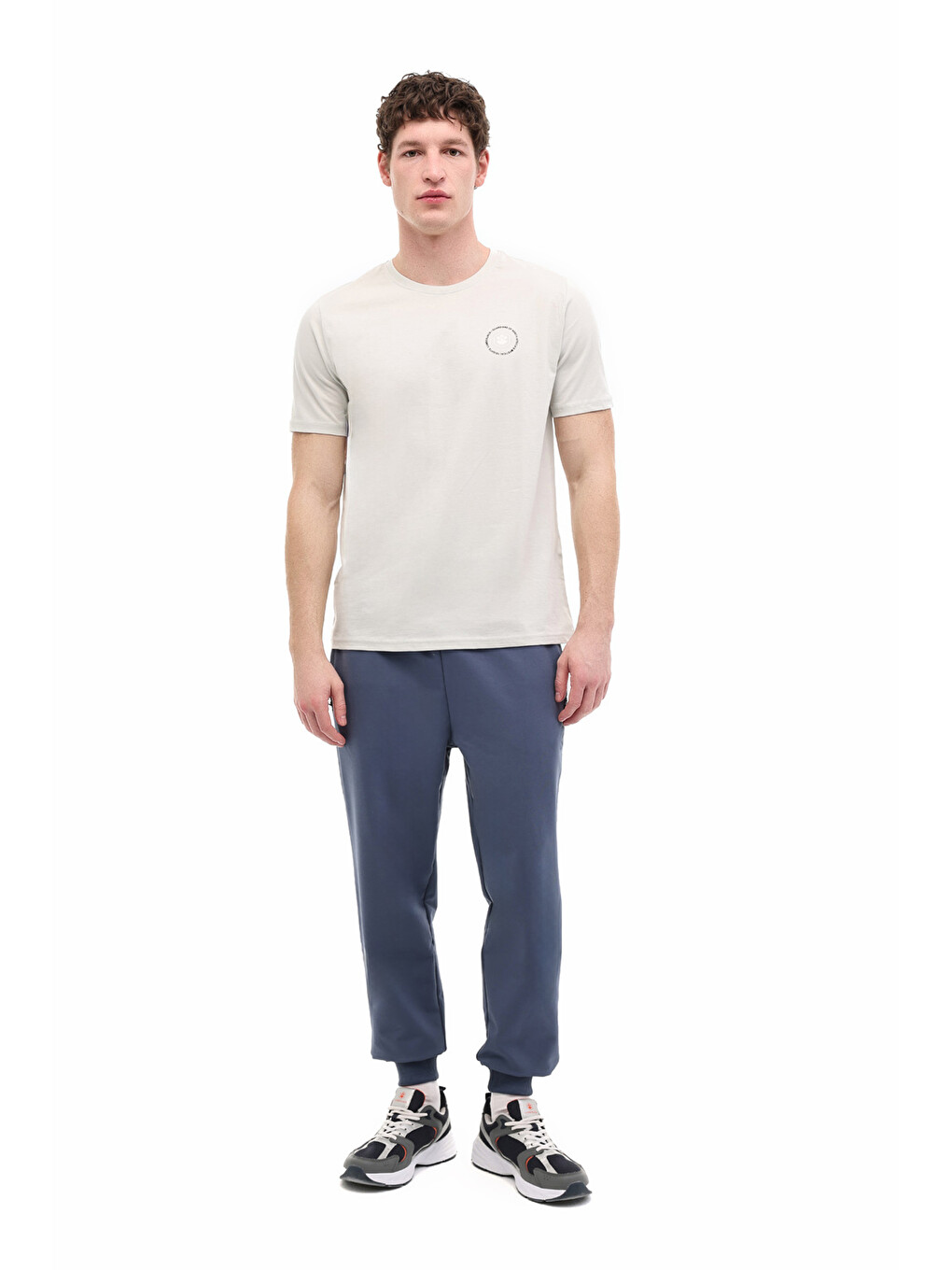 Gri Erkek Kısa Kol T-Shirt-2