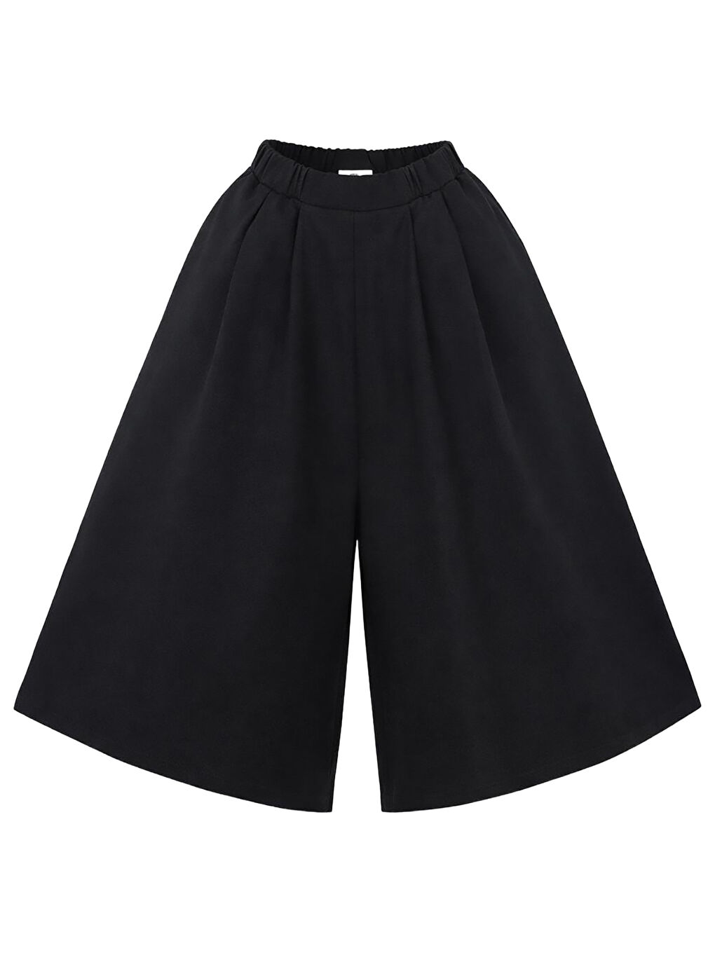 Kız Çocuk Siyah Keten Kali Pantolon-4