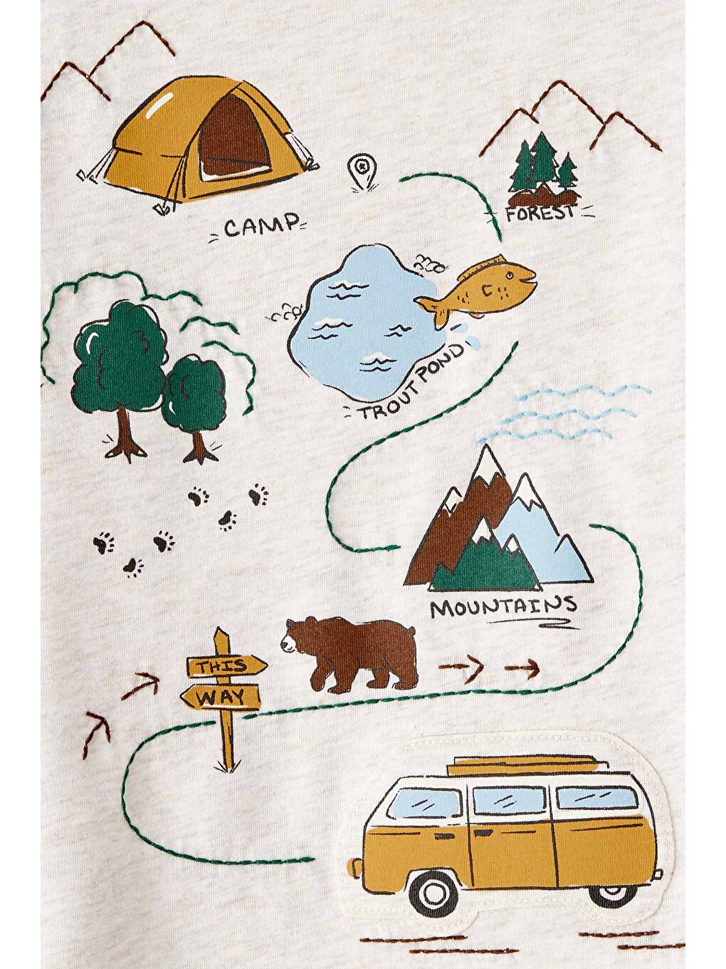 Bej Erkek Çocuk Krem Tshirt-2