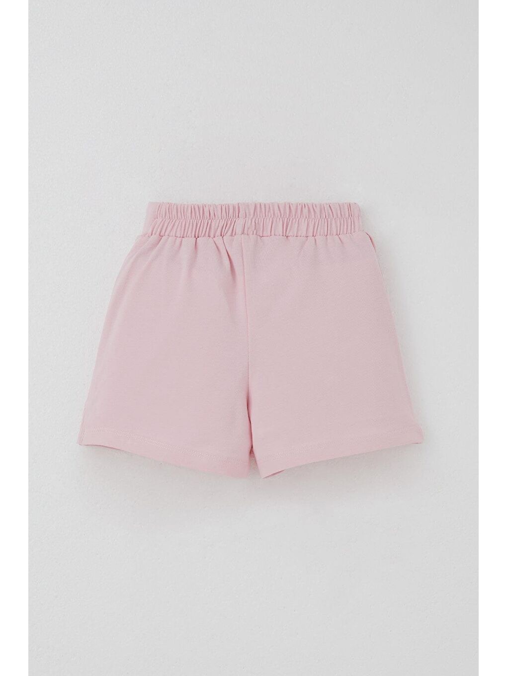 Kız Çocuk Şort Etek Fiyonk Aksesuarlı Fırfırlı Pembe (3-8 Yaş)-1