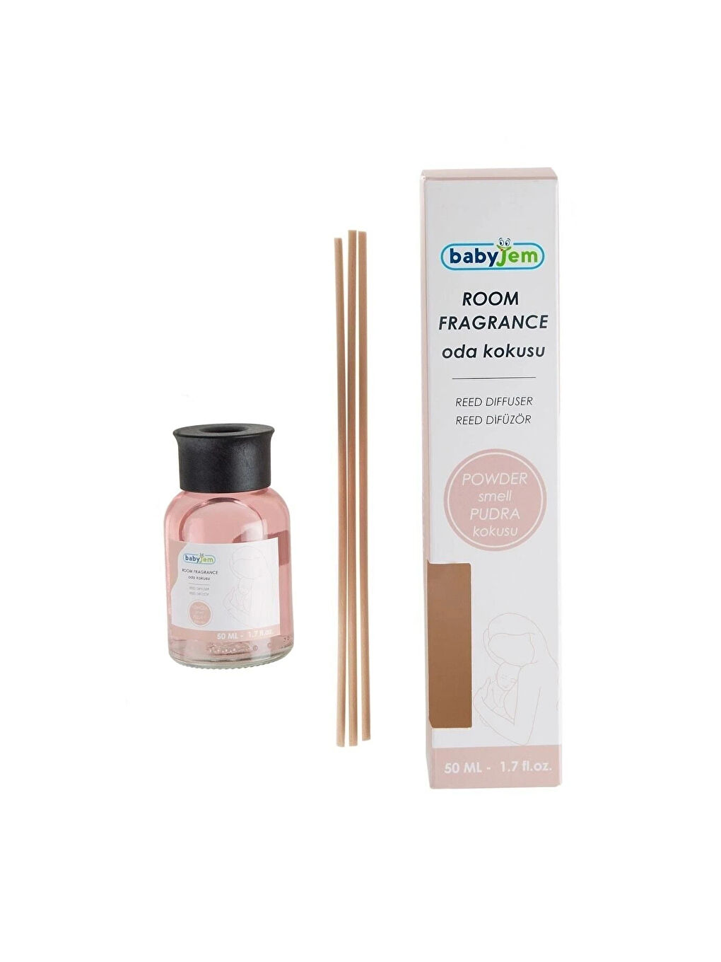Karışık Bambu Çubuklu Bebek Pudra Oda Kokusu 50 ML-2