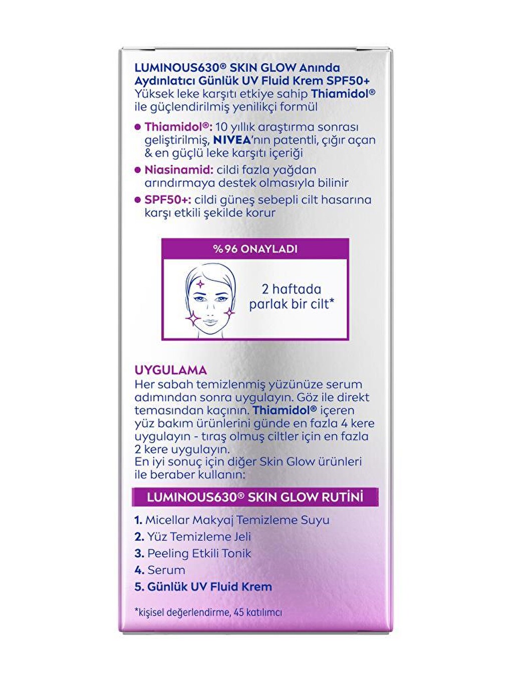 Spf50+ Luminous630 Skin Glow Aydınlatıcı Yüz Güneş Kremi 40ml, Nemlendirici, Niasinamid, Thiamidol-3