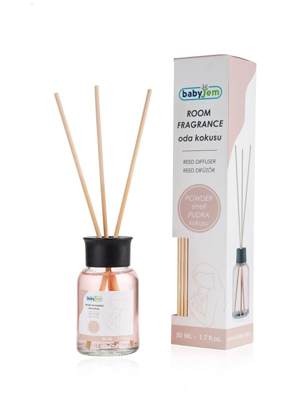 Karışık Bambu Çubuklu Bebek Pudra Oda Kokusu 50 ML-3