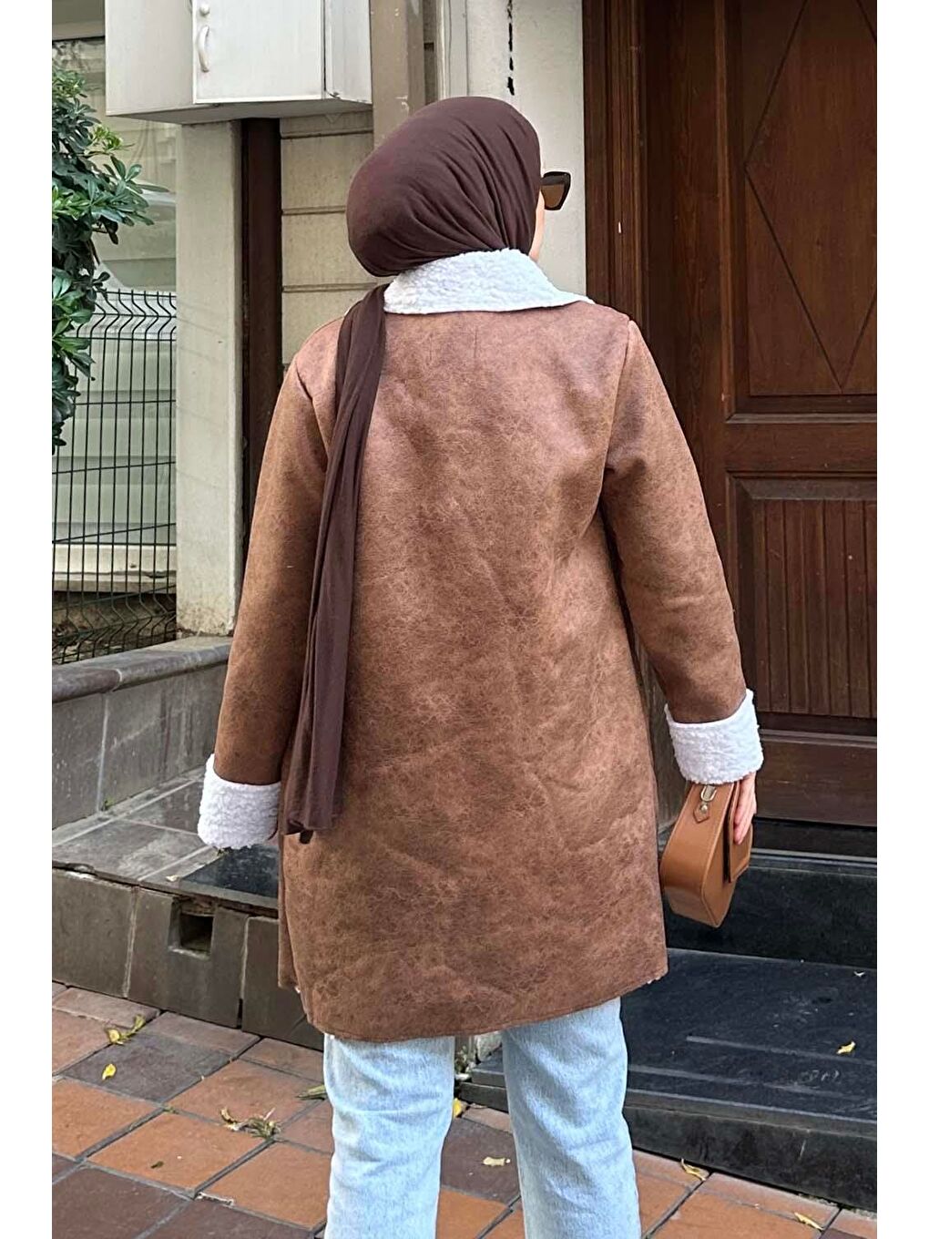 Süet Garnili Mont Acı Kahverengi-3