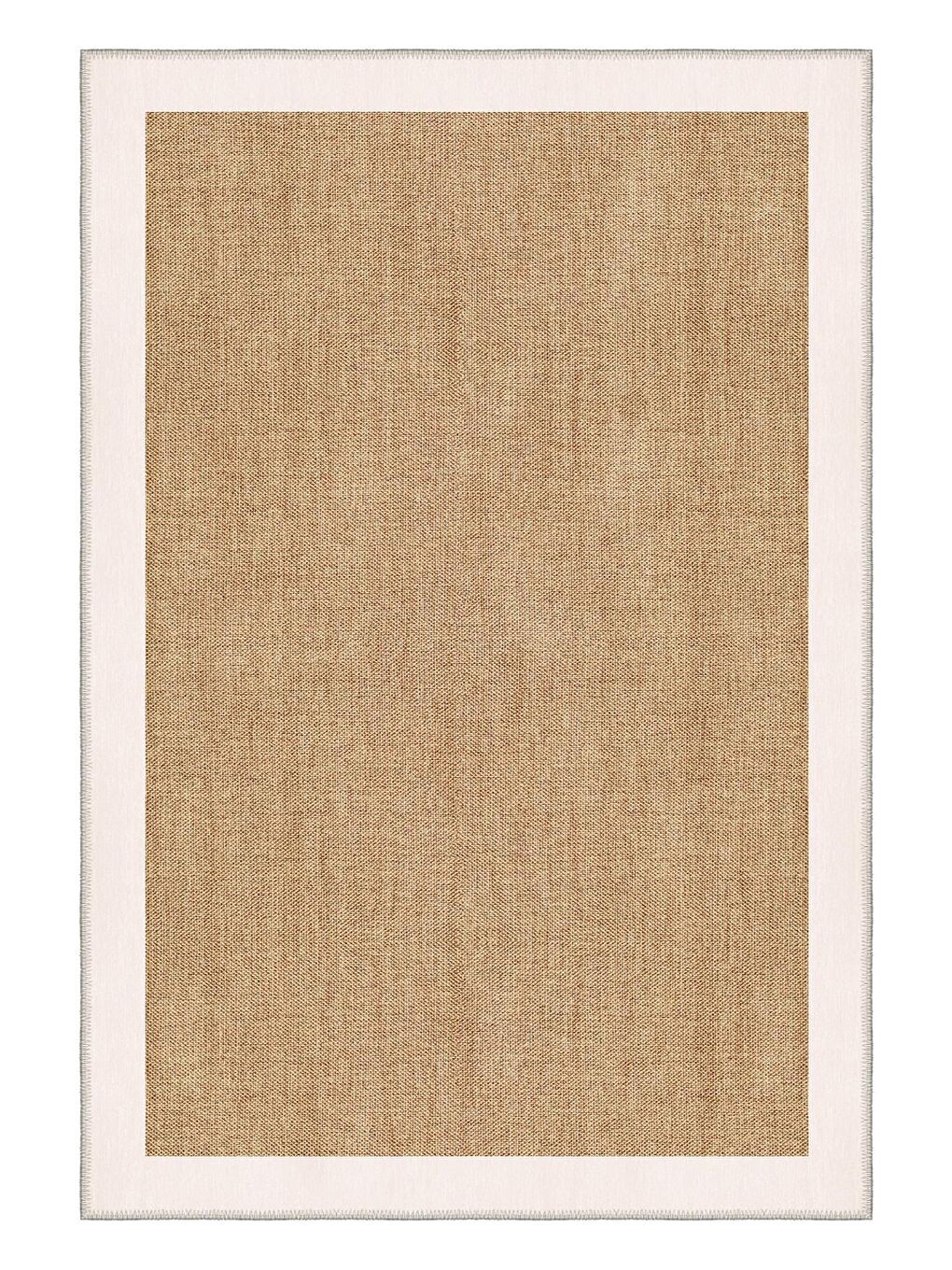 Kahverengi Premium Kalite, Pamuk ve Kaydırmaz Taban, Yıkanabilir, Modern Halı  180 x 280 cm-3