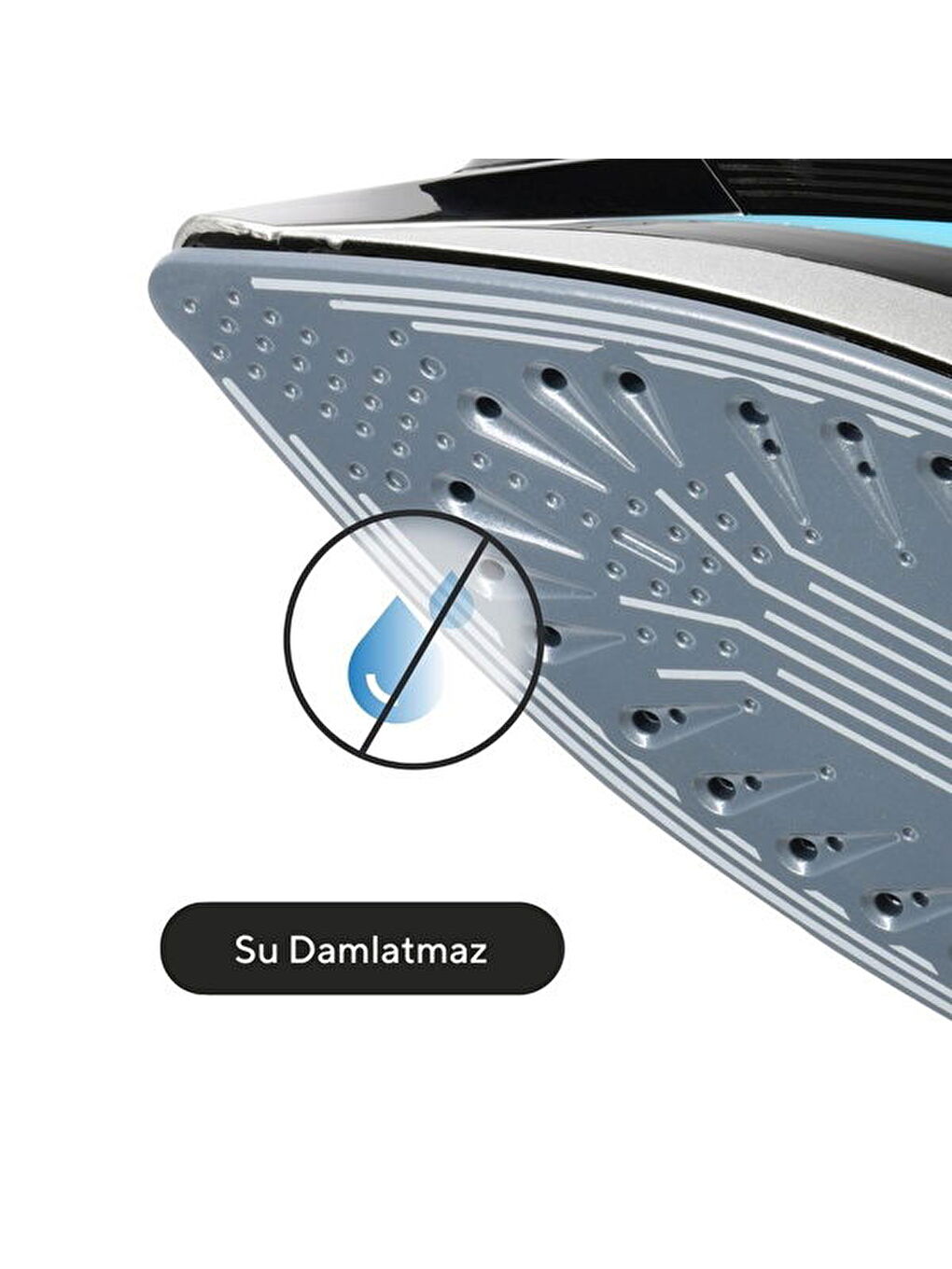 HMU-02 Seramik Tabanlı Buharlı Ütü - Mavi / Siyah - 2500 Watt-1