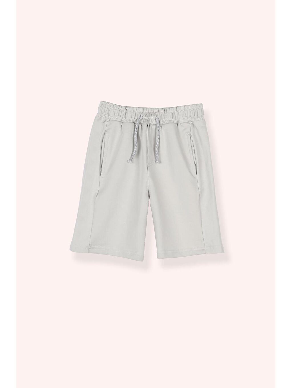 Erkek Çocuk Örme Şort Gri-1