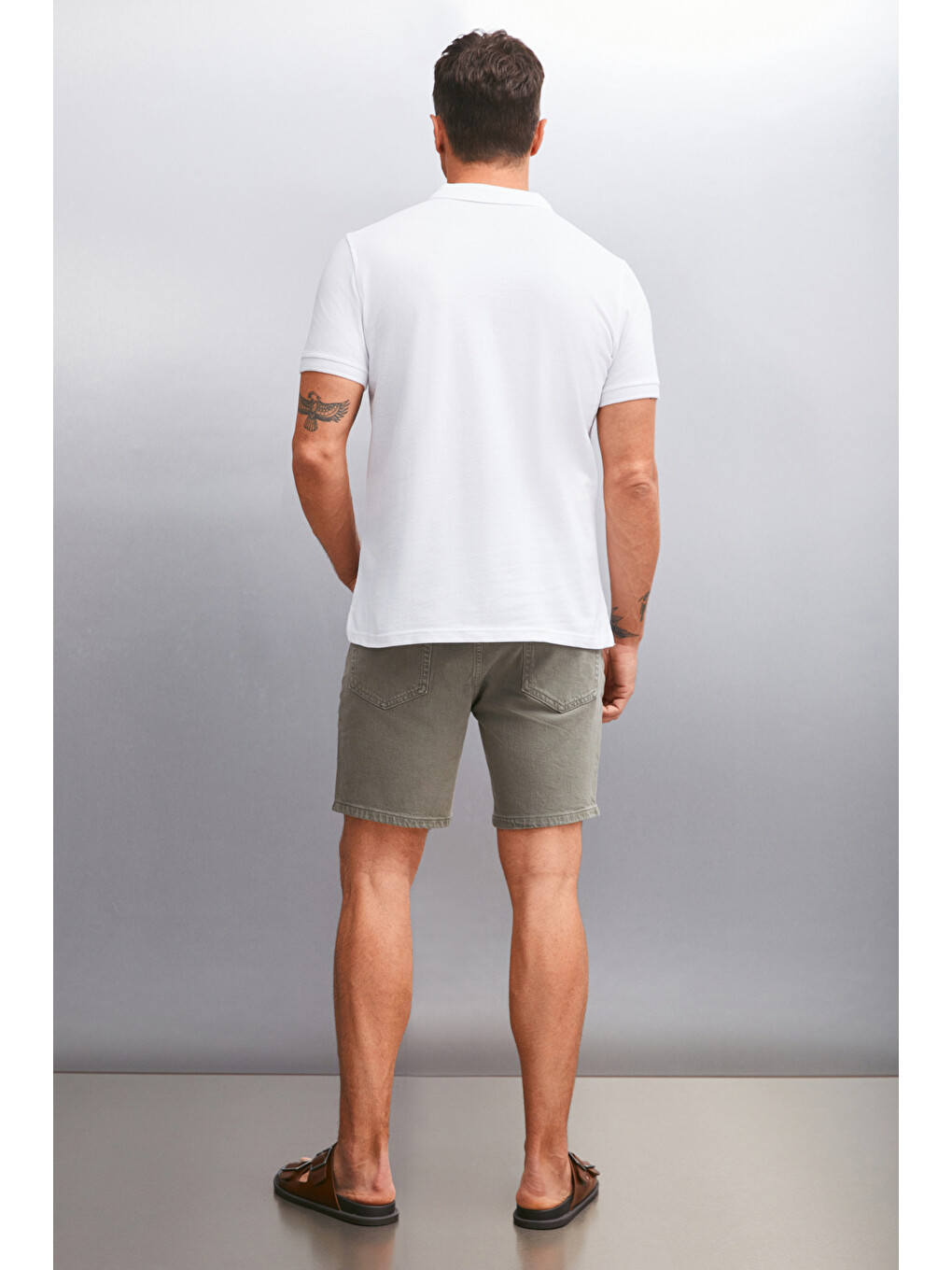 Beyaz MARTEN Erkek %100 Pamuk Kısa Kollu Regular Fit BEYAZ Polo Yaka T-shirt-5