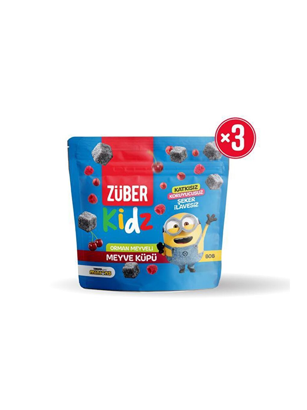 Züber Renksiz Kidz Meyve Küpü Orman Meyveli 49 gr X 3 Adet