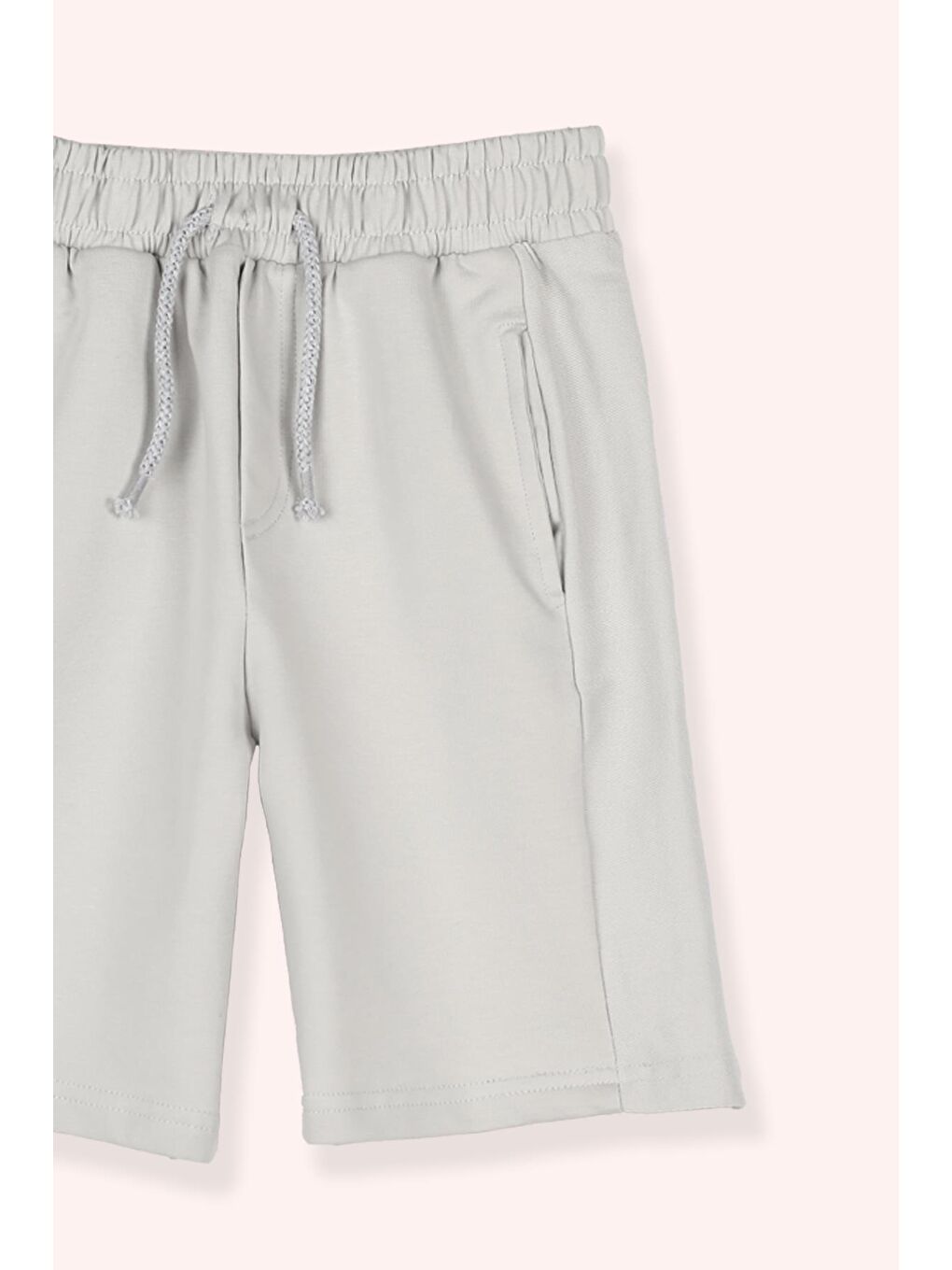 Erkek Çocuk Örme Şort Gri-2