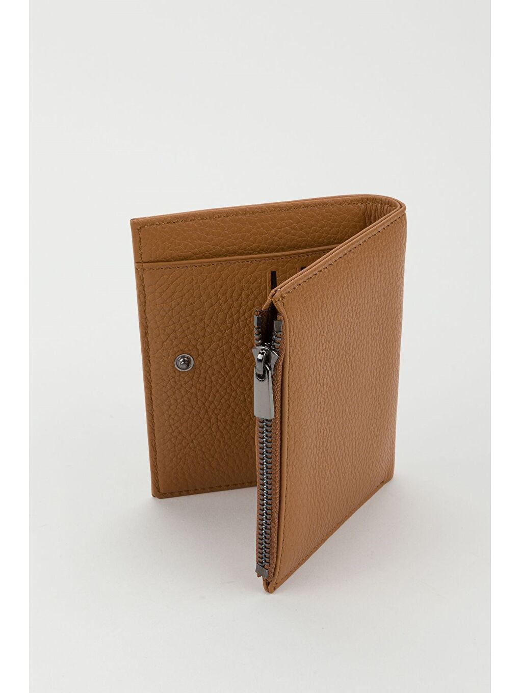 Kahverengi Kutulu Hakiki Deri Kırmızı Kadın El Portföyü Kartlık Cüzdan-3