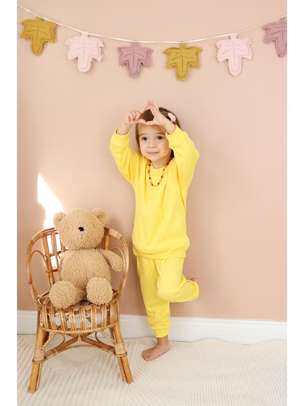 Sarı Kaşkorse Mevsimlik Pijama Takım-1